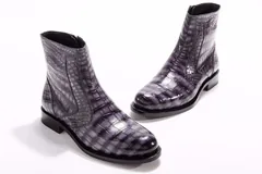 Scale-Patterned Side-Zip Ankle Boots BMPAS12025 image 7