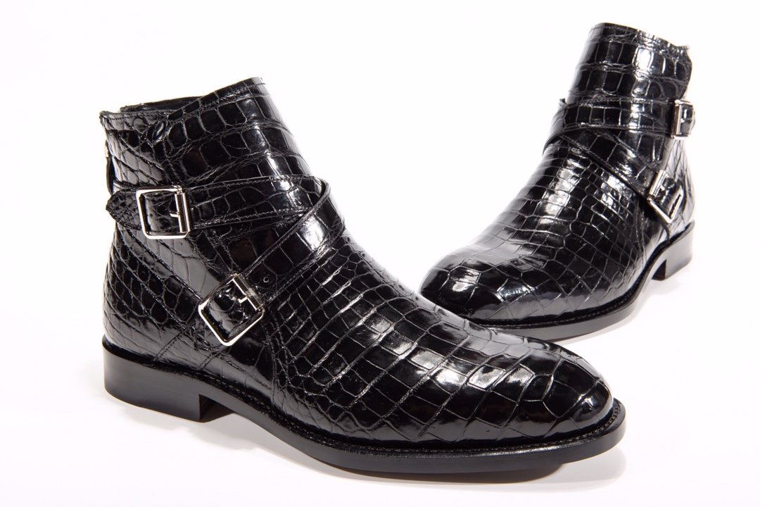 Genuine Crocodile Double Monk Strap Boot BMBAS12032 image 6