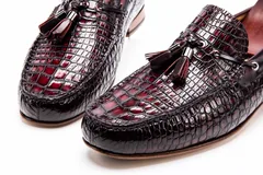 Men’s Genuine Crocodile Tassel Loafers BMBAS12037 image 6