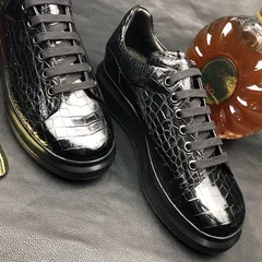 Men’s Crocodile Exotic Lace Up Sneaker BMBAS12045 image 5
