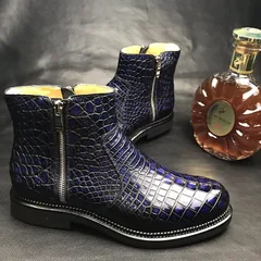 Genuine Crocodile Side Zipper Boots BMBAS12046 image 7