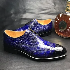 Crocodile Derby Lace Up Dress Shoes BMBAS12047 image 7