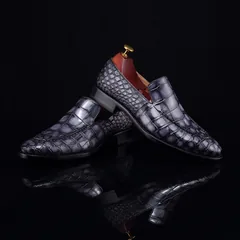Crocodile Mens Loafers Leather Luxury Shoes BMGAS12051 image 8