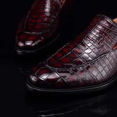 High-End Croc Leather Loafer Flat Shoes BMBAS12052 image 6