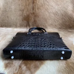 Large Crocodile Leather Laptop Bag XMBAB12019 image 5