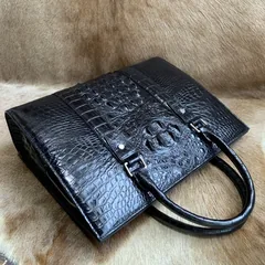 Crocodile Leather Compartment Briefcase XMBAB12022 image 7