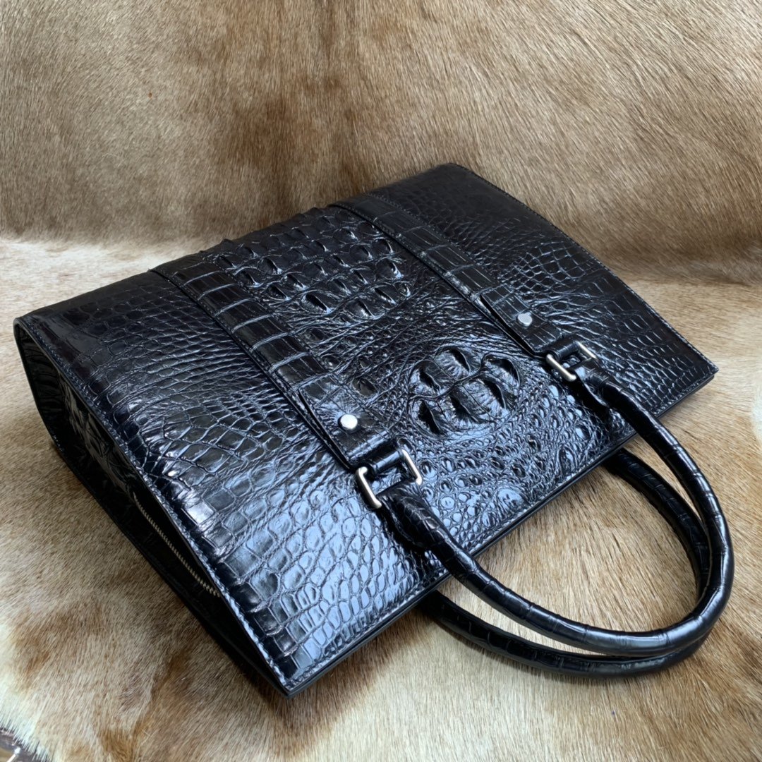 Crocodile Leather Compartment Briefcase XMBAB12022 image 7
