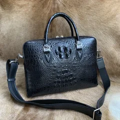 Genuine Crocodile Bone Leather Briefcase XMBAB12026 image 7