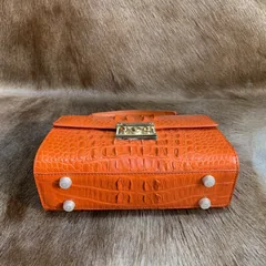 Full Leather Handbag Crocodile Shoulder Bag XFOAB12038 image 7