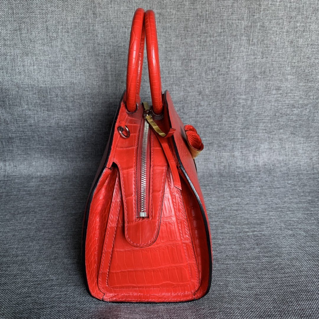 Alligator Leather Shell Clutch Bag XFRAB12049 image 6