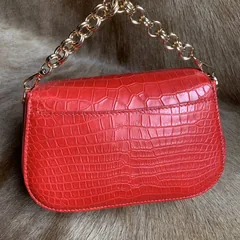 Luxurious Textured Alligator Leather Hand Bag XFRAB12053 image 6
