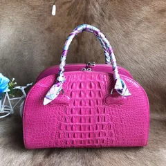 Three Zipper Crocodile Leather Crossbody Bag XFCAB12064 image 6