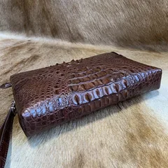 Zipper Document Case Crocodile Clutch Bag XFBAB12068 image 7