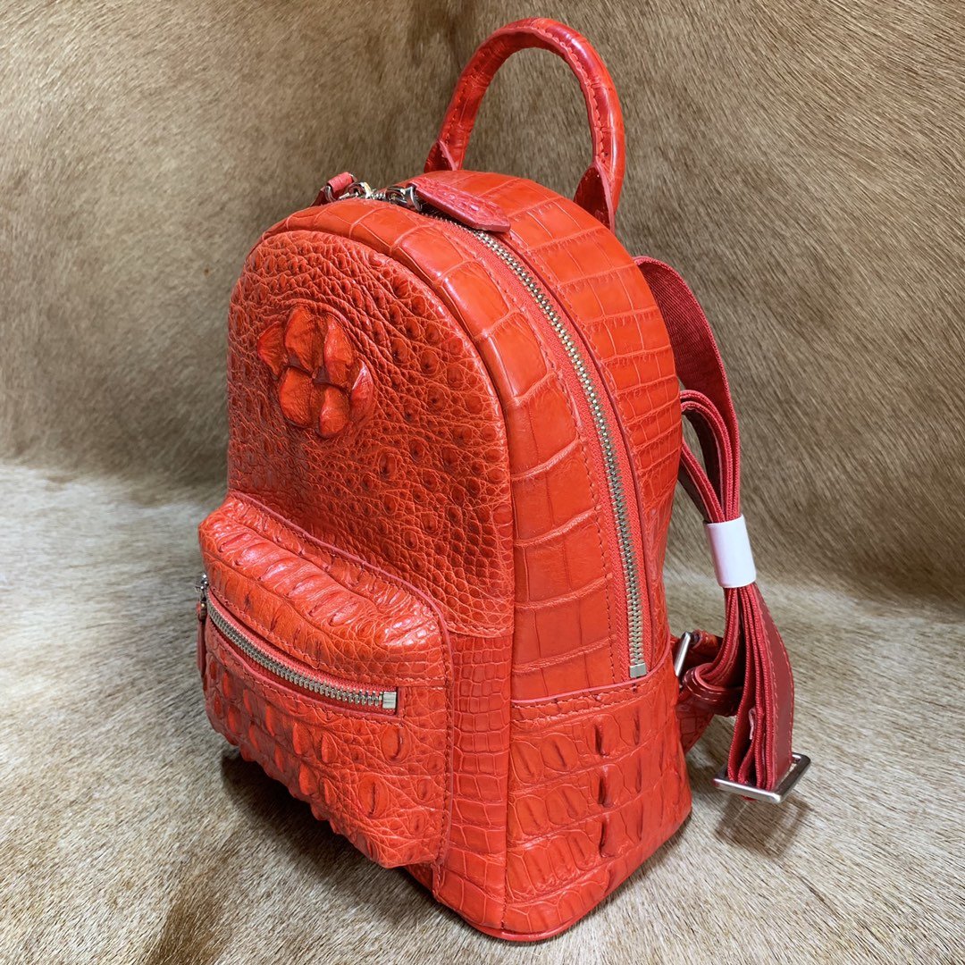 Crocodile Vegan Structured Dome Fashion Backpack XFRAB12072 image 6
