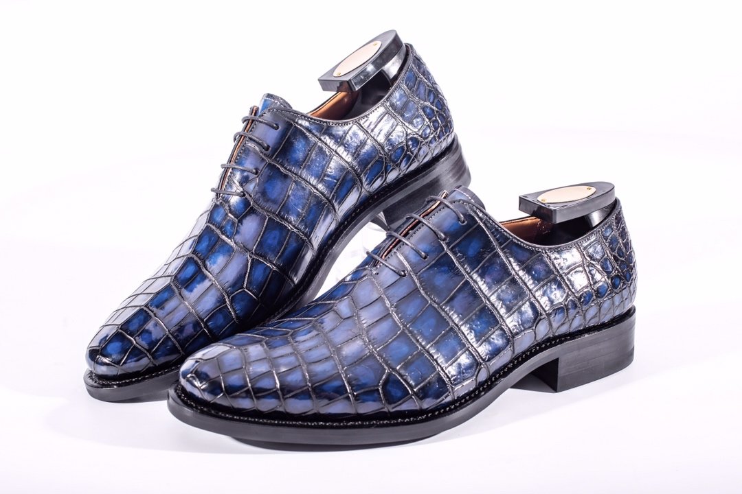 Alligator Skin Classic Oxford Dress Shoes For Men BMBAS12002 image 9