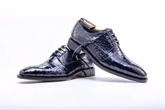 Handmade Classic Office Alligator Leather Dress Shoes BMBAS12005 image 2