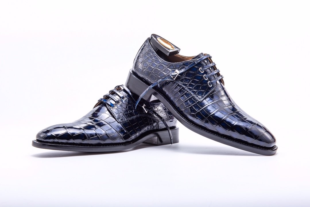 Handmade Classic Office Alligator Leather Dress Shoes BMBAS12005