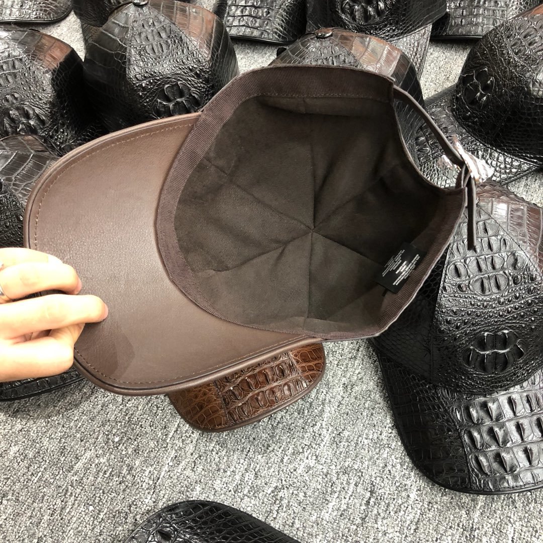 Crocodile Leather Baseball Cap TMBAH12004 image 9