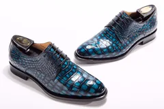 Men’s Dress Derby Shoes Crocodile Skin BMBAS12020 image 8