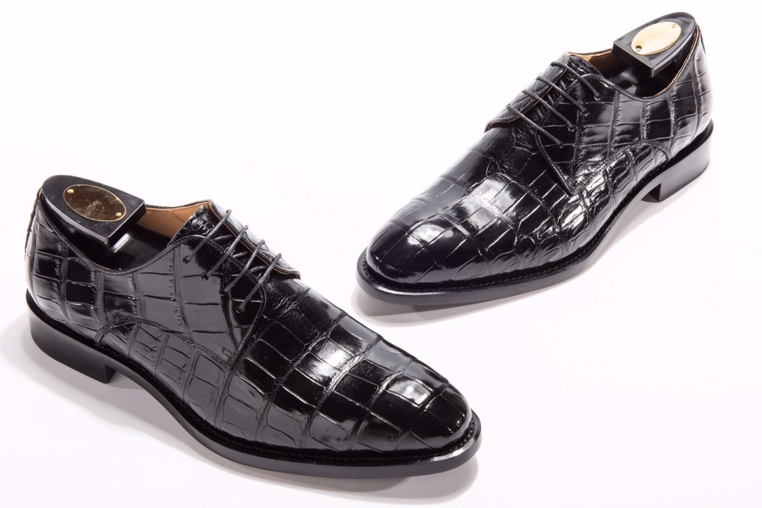 Men’s Genuine Crocodile Leather Lace Up Shoes BMBAS12023 image 8