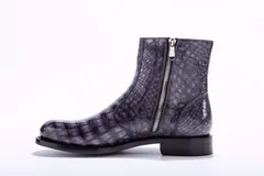 Scale-Patterned Side-Zip Ankle Boots BMPAS12025 image 8