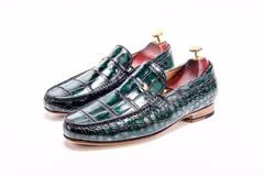 Retro Scale-Patterned Loafers BMGAS12034 image 8