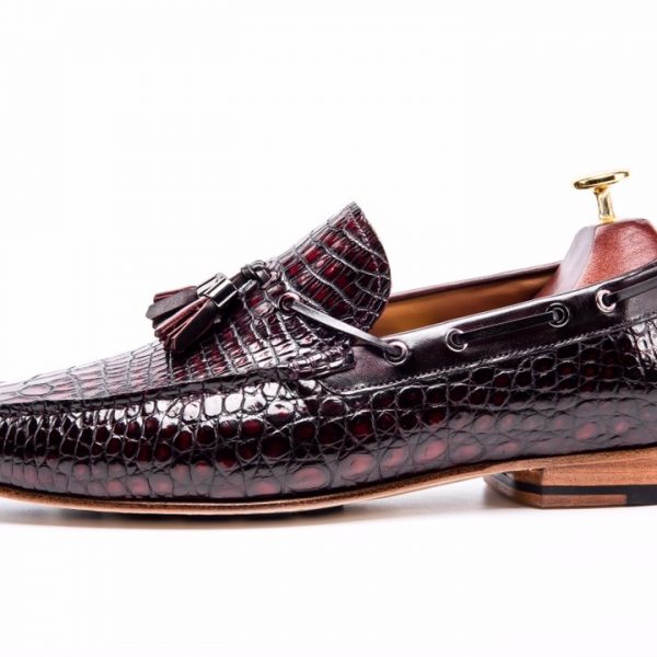 Men's Genuine Crocodile Tassel Loafers BMBAS12037 - China Shoe ...