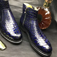 Genuine Crocodile Side Zipper Boots BMBAS12046 image 8