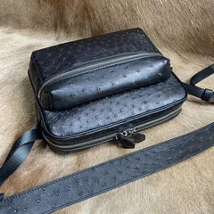 Real Ostrich Skin Men Casual Bag XMBOB12015 image 8
