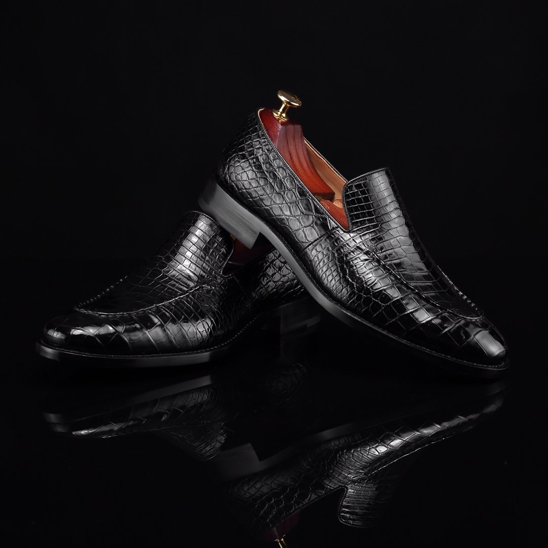Crocodile Print Loafers Fashion Shoes BMBAS12050 image 8