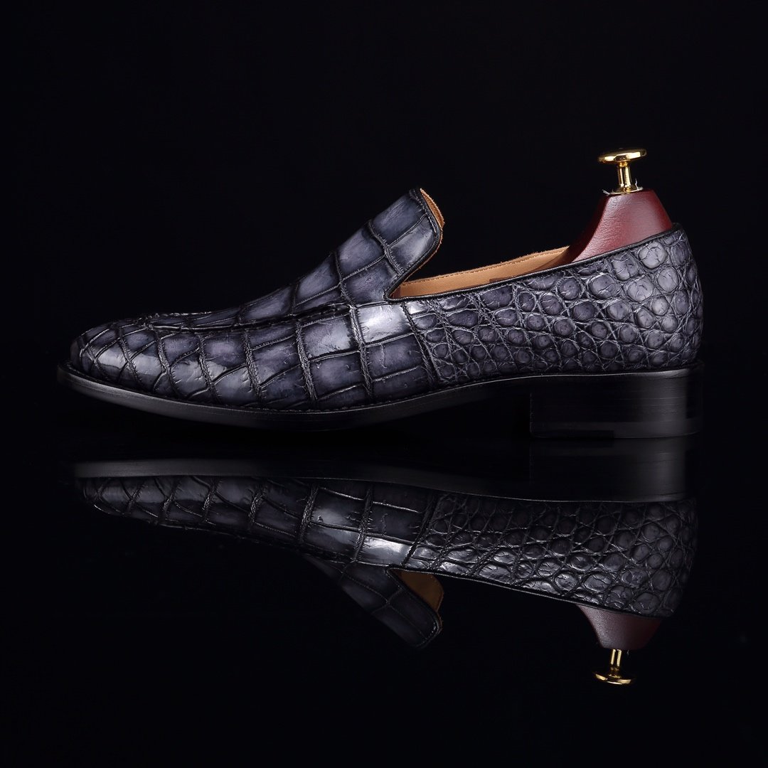 Crocodile Mens Loafers Leather Luxury Shoes BMGAS12051 image 9