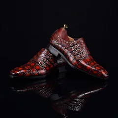 Monk Strap Shoes High-end Leather Crocodile Pattern Shoes BMBAS12054 image 8