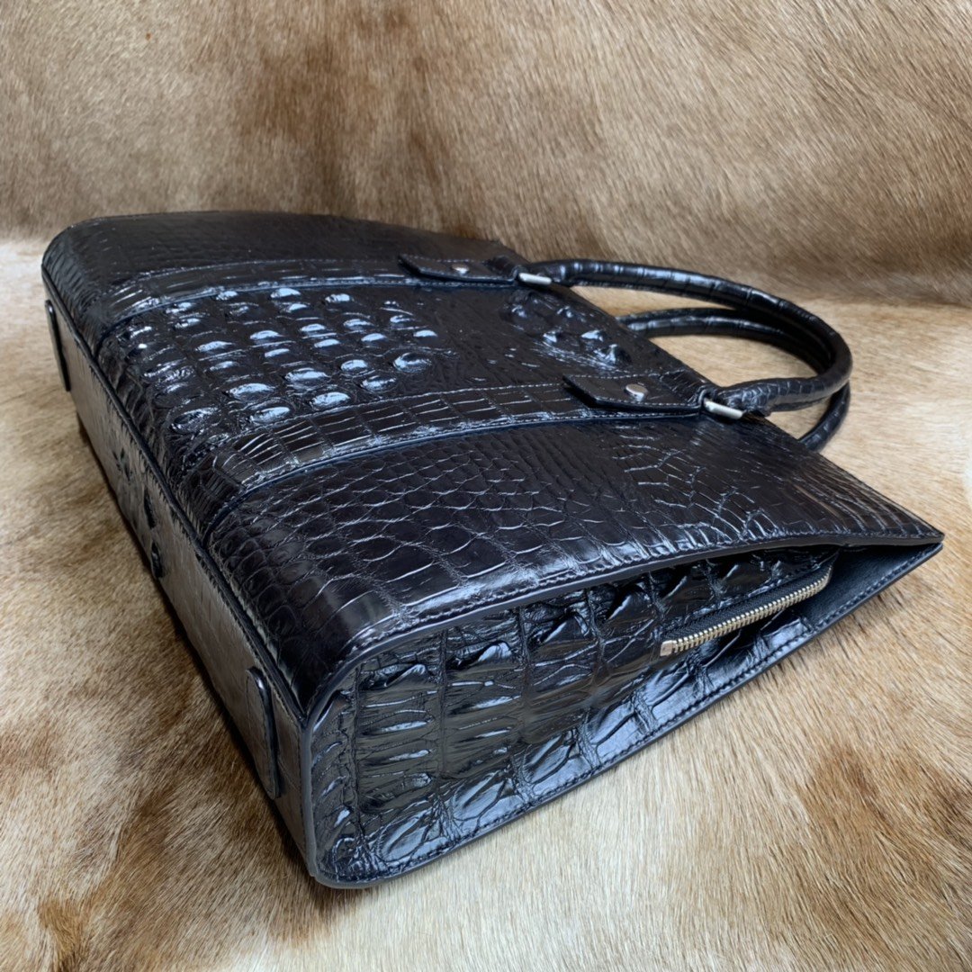 Crocodile Leather Compartment Briefcase XMBAB12022 image 8