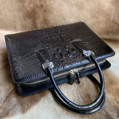 Mens Genuine Crocodile Leather Briefcase XMBAB12027 image 8