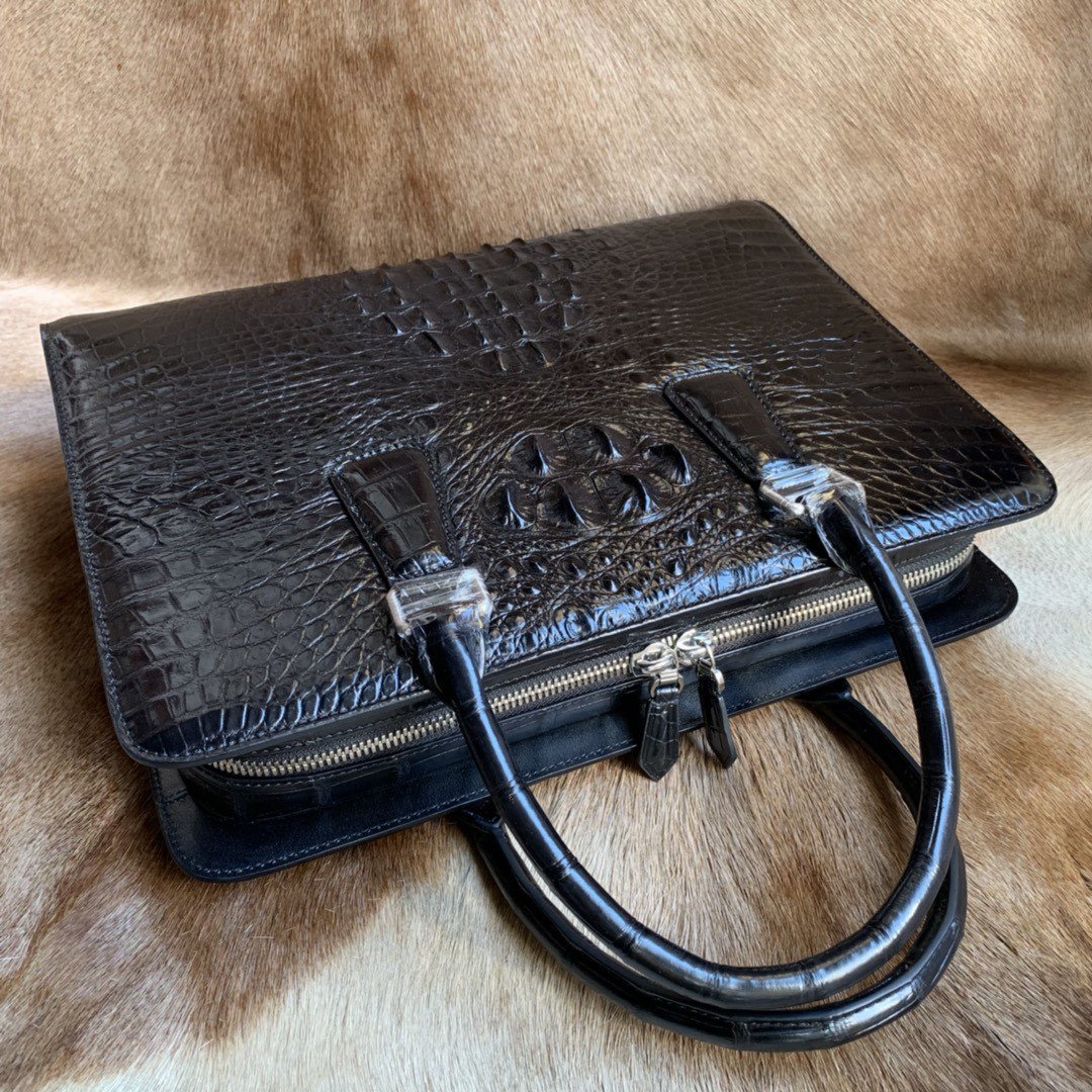 Mens Genuine Crocodile Leather Briefcase XMBAB12027 image 8