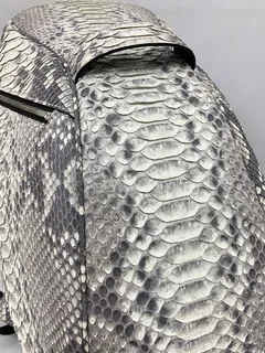 Python Leather Backpack Beige XMWPB12034 image 9