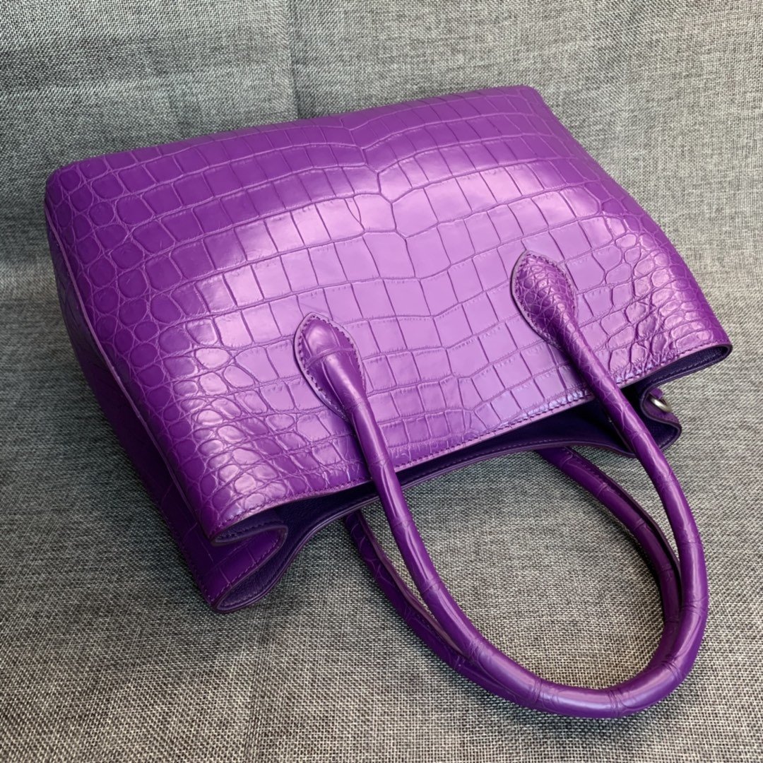 Alligator Leather Tote Handle Bag XFPAB12041 image 8