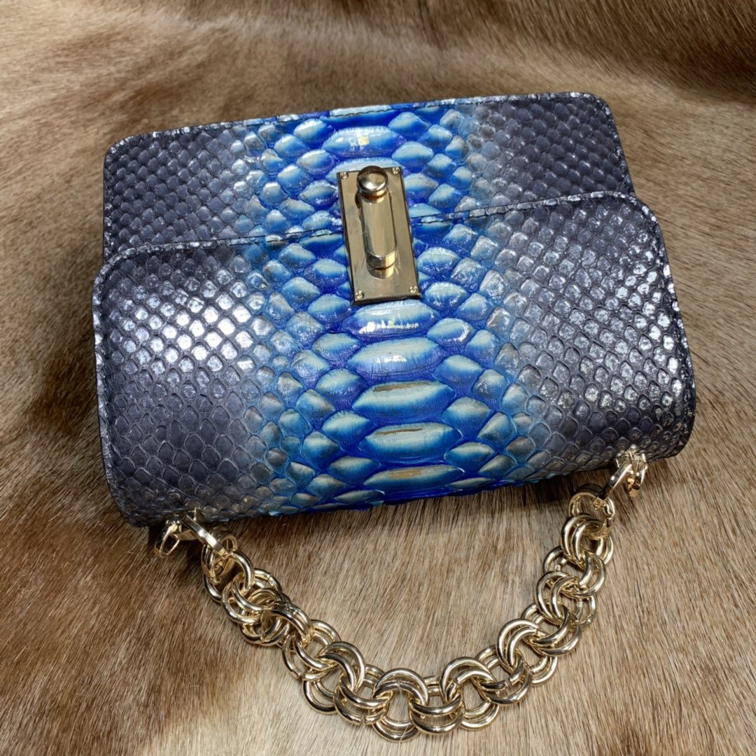 Natural Python Leather Sling Bag XFBPB12055 image 8