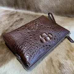 Zipper Document Case Crocodile Clutch Bag XFBAB12068 image 8