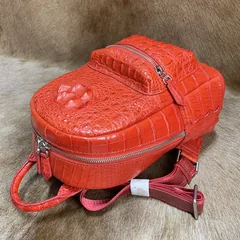 Crocodile Vegan Structured Dome Fashion Backpack XFRAB12072 image 7
