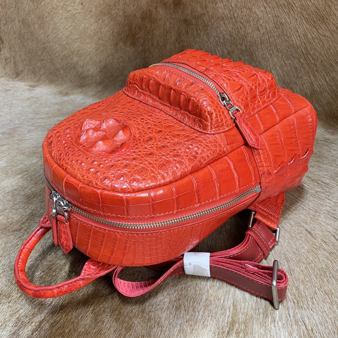 Crocodile Vegan Structured Dome Fashion Backpack XFRAB12072 image 7