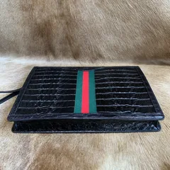 Crocodile Leather Zipper Pouch XMBAB12077 image 8