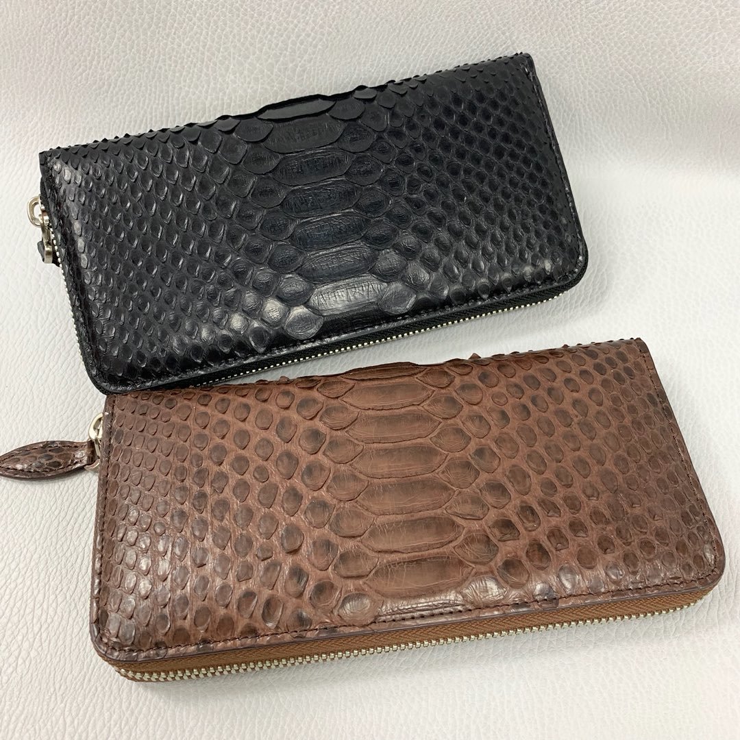 Python Leather Zip Clutch XMCPB12084 image 7