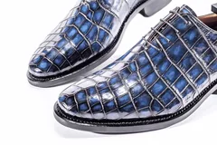 Alligator Skin Classic Oxford Dress Shoes For Men BMBAS12002 image 2