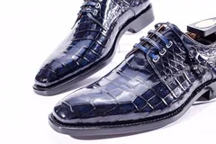 Handmade Classic Office Alligator Leather Dress Shoes BMBAS12005 image 3
