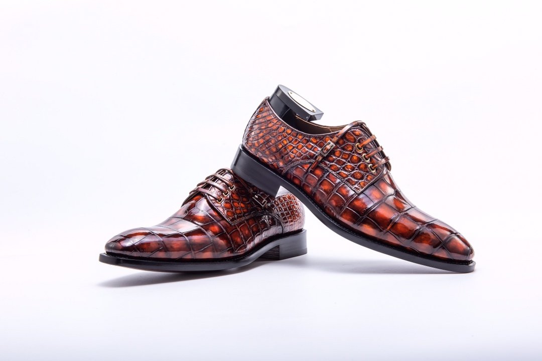 New Alligator Print Men’s Business Leather Shoes BMBAS12006 image 2