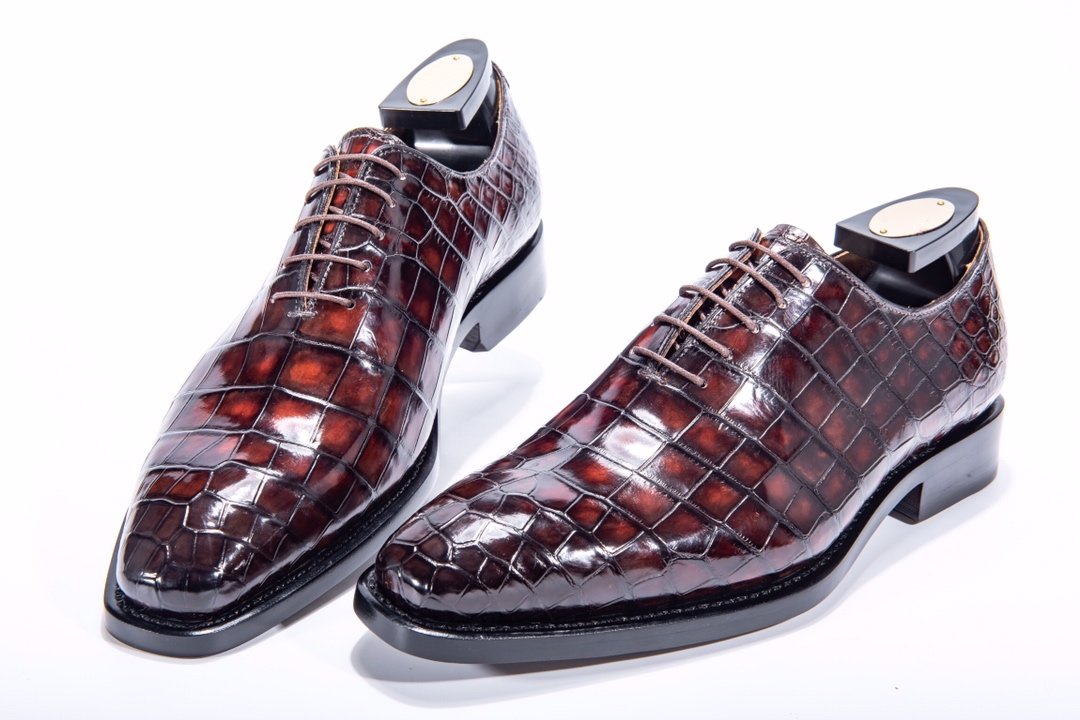 Alligator Print Genuine Leather Fashion Pointed Men BMBAS12009 image 8