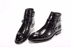 Genuine Crocodile Double Monk Strap Boot BMBAS12032 image 8