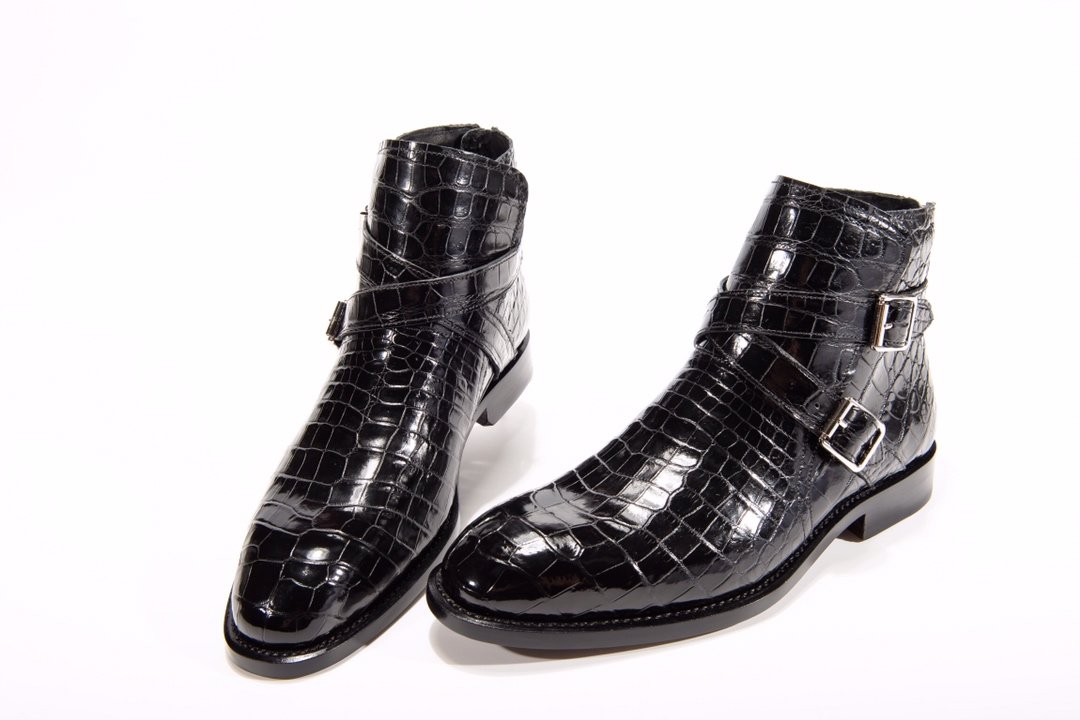 Genuine Crocodile Double Monk Strap Boot BMBAS12032 image 8