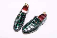 Retro Scale-Patterned Loafers BMGAS12034 image 2